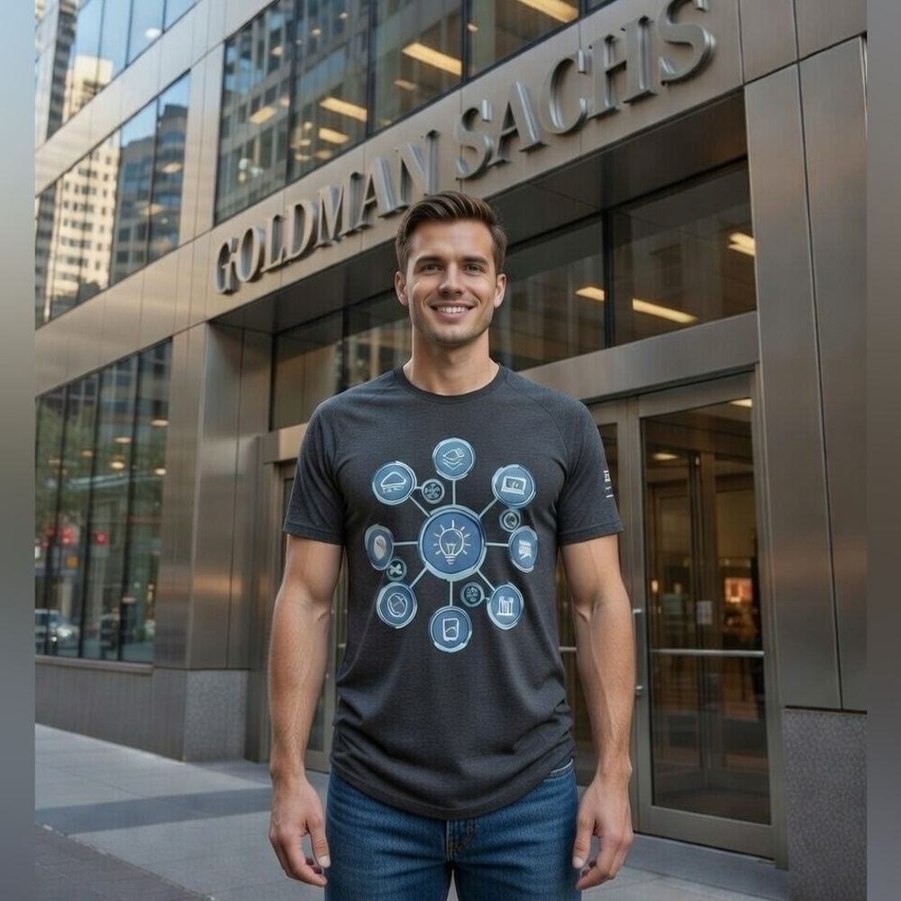 Goldman Sachs Engineering Charcoal Gray Tshirt Rare Unique Unisex GS Technology